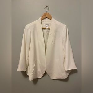 Women’s white jacket/blazer, open front, plus size